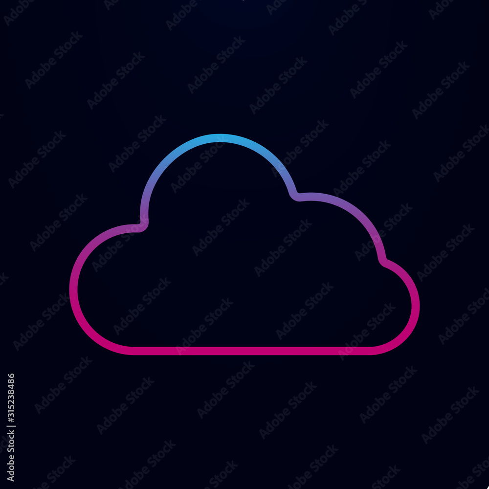 Poster cloud nolan icon. simple thin line, outline vector of web icons for ui and ux, website or mobile app