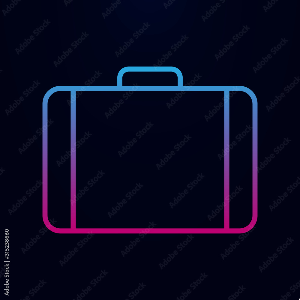 Poster suitcase nolan icon. simple thin line, outline vector of web icons for ui and ux, website or mobile 