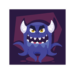 alien monster for halloween, angry monster