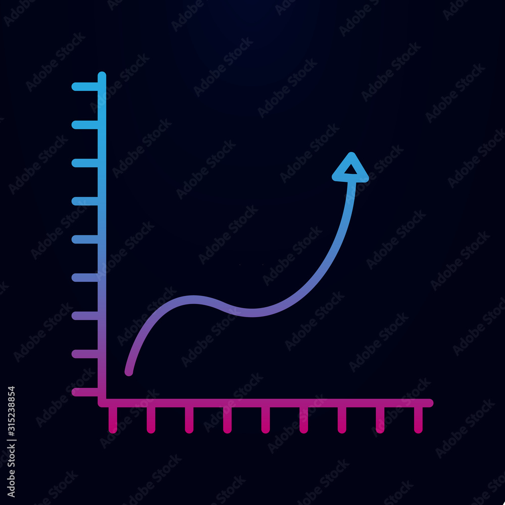 Poster growth chart nolan icon. simple thin line, outline vector of web icons for ui and ux, website or mob