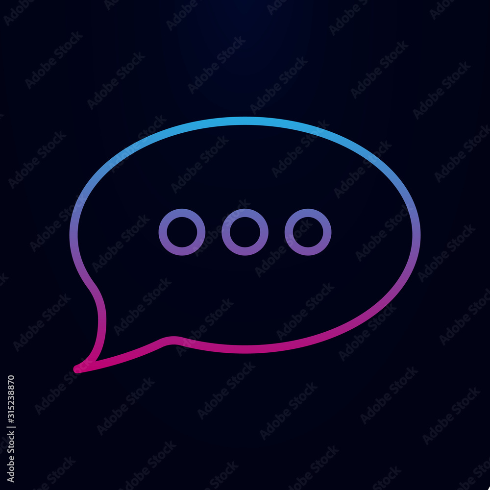 Poster bubble messages nolan icon. simple thin line, outline vector of web icons for ui and ux, website or 