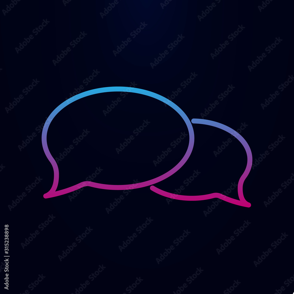 Poster dialogue bubble nolan icon. simple thin line, outline vector of web icons for ui and ux, website or 