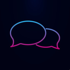 Fototapeta premium Dialogue bubble nolan icon. Simple thin line, outline vector of web icons for ui and ux, website or mobile application
