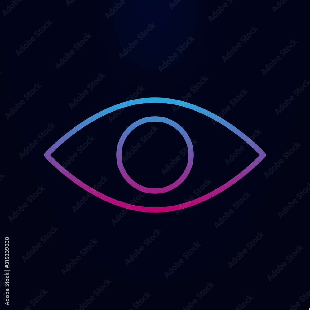 Poster eye nolan icon. simple thin line, outline vector of web icons for ui and ux, website or mobile appli