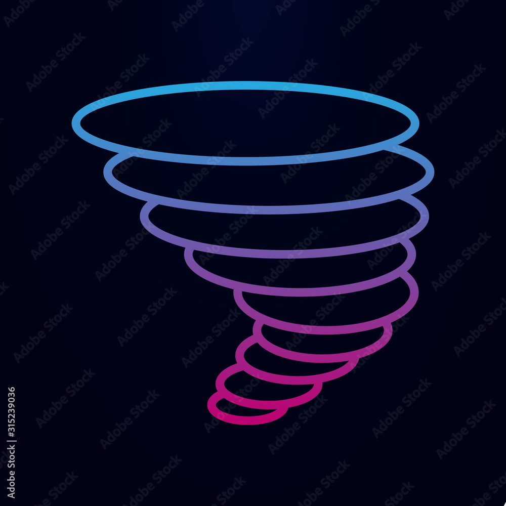Poster hurricane nolan icon. simple thin line, outline vector of web icons for ui and ux, website or mobile