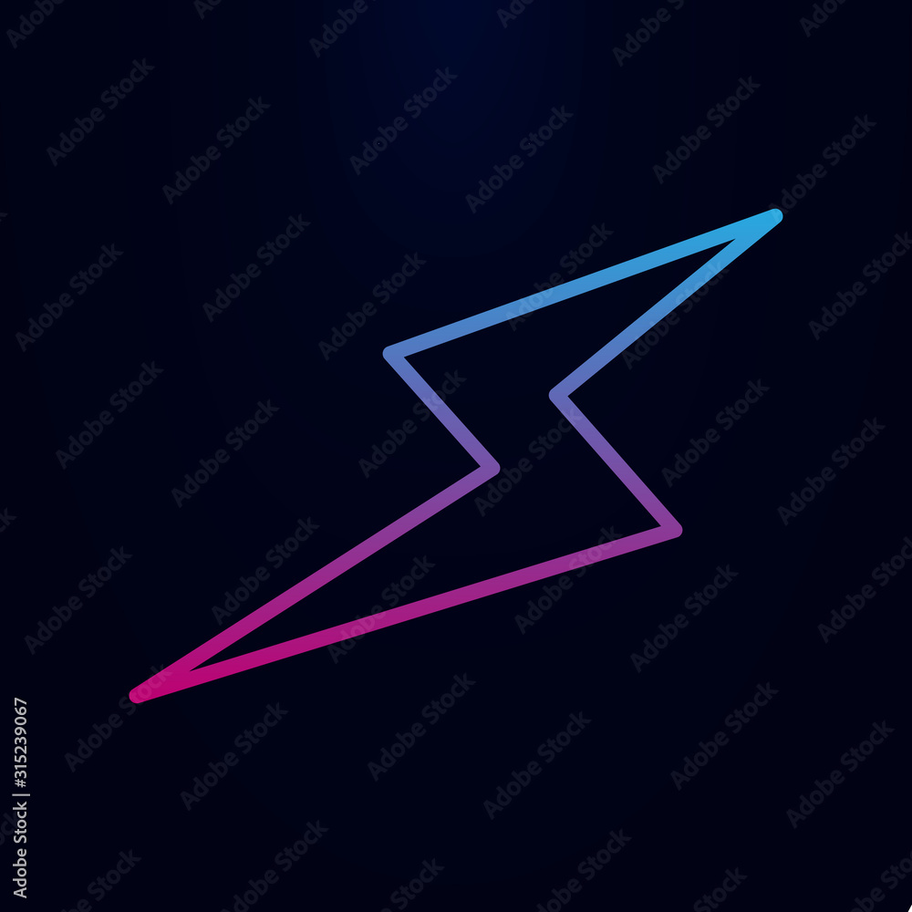 Poster lightning nolan icon. simple thin line, outline vector of web icons for ui and ux, website or mobile