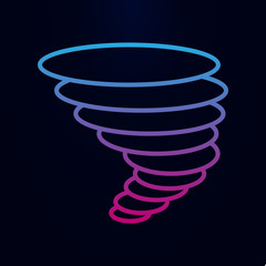 Hurricane nolan icon. Simple thin line, outline vector of web icons for ui and ux, website or mobile application