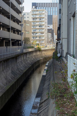 Obraz na płótnie Canvas 東京渋谷　渋谷川の風景