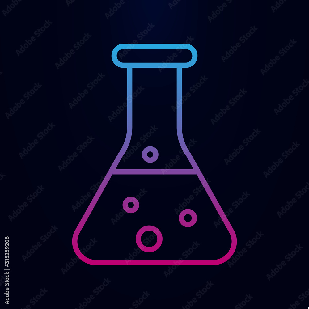 Poster chemical test tube nolan icon. simple thin line, outline vector of web icons for ui and ux, website 