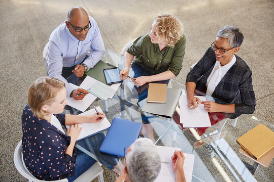 Business people talking in meeting