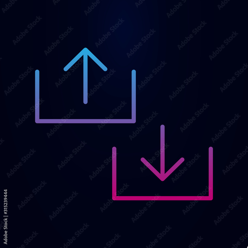 Poster loading and unloading sign nolan icon. simple thin line, outline vector of web icons for ui and ux, 