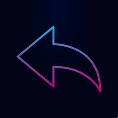 Back arrow sign nolan icon. Simple thin line, outline vector of web icons for ui and ux, website or mobile application