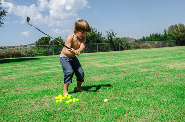 Fototapeta premium Kids Golf