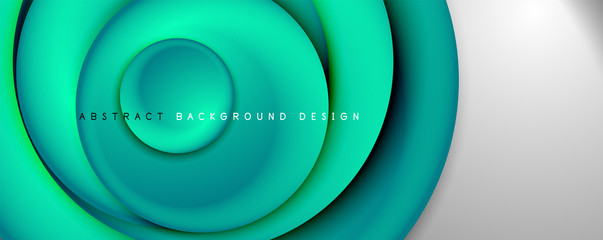 Vector 3d style abstract swirl circles, modern techno digital trendy abstract background. Vector Illustration For Wallpaper, Banner, Background, Card, Book Illustration, landing page