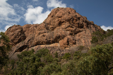 Fototapeta na wymiar Rocky granite outcrop