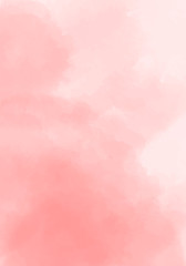 Paper art invitation template with colorful coral watercolour background or pink background for wallpaper design. Colorful artistic background. Grunge texture.