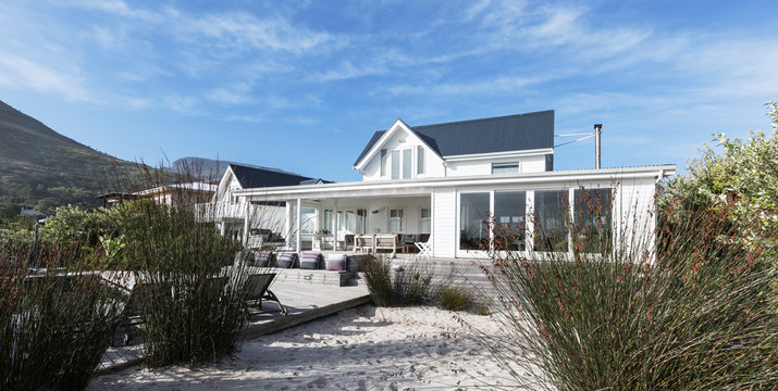 White Home Showcase Exterior Beach House