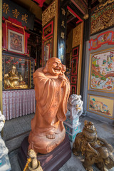 Gods and goddess at Leong San See temple (Buddhist temple in Singapore built in 1917)