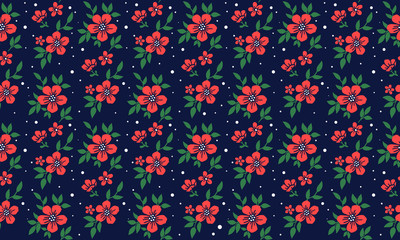 Fototapeta na wymiar Abstract flower pattern background for Merry Christmas, with simple of leaf and flower drawing.