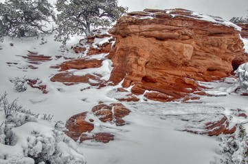 Canyonlands National Park during a Winter Blizzard