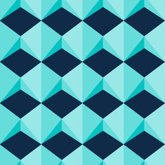 Light Blue Geometric Jewel Shapes Seamless Pattern vector illustration Bacgkround