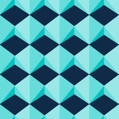 Light Blue Geometric Jewel Shapes Seamless Pattern vector illustration Bacgkround
