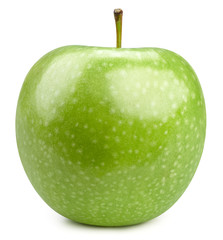 Green apples isolated on white background. Apples Clipping Path. Quality studio photography
