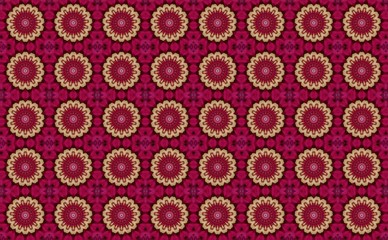 Abstract illustration wallpaper background pattern of pink flowers can be use motifs of batik, shirt, sarong, ornament, tablecloth,