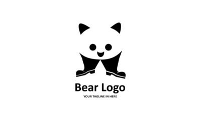 The flat bear logo concept is perfect for business, technology, contractor and housing symbols, health,sport, restaurants, education