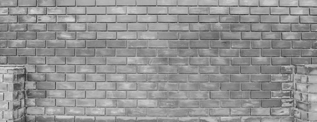 white wall surface uses many bricks. Or old white patterned bricks