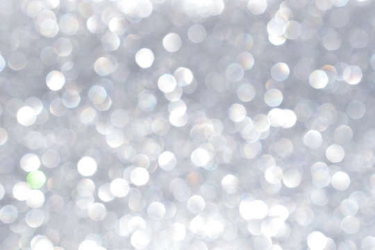 Silver Bokeh Light Background