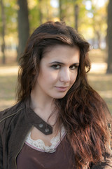 Obraz premium portrait of a girl with brown eyes