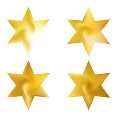Kit of hexagram blurred backgrounds.