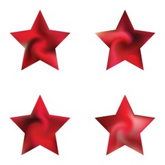 Fototapeta premium Collection of pentagram smooth backgrounds.