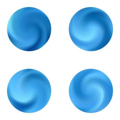 Collection with round gradient backgrounds.