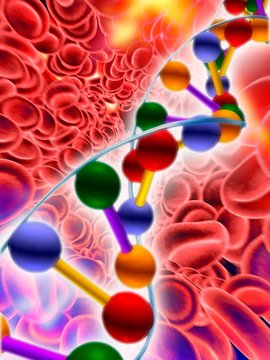 DNA molecule, computer artwork