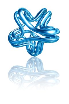 Torus knot, computer artwork