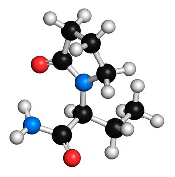 Levetiracetam epilepsy drug molecule