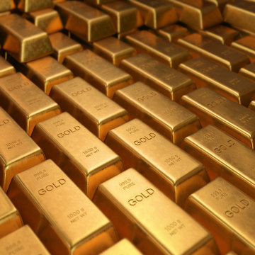 Gold bullion, illustration