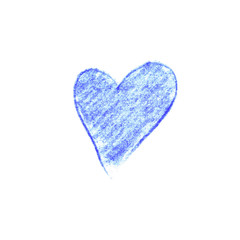 Hand drawn colored pencil stroke heart texture love. Romantic background of Valentine's day. Red, pink, blue