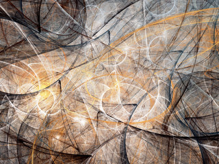 brown abstract fractal background 3d rendering illustration