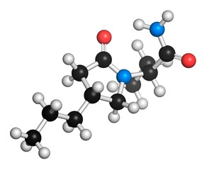 Brivaracetam anticonvulsant drug molecule