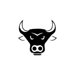 Bull Horn.Bull head Vector Icon Logo Template Illustration Design