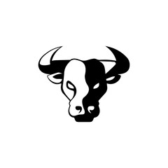 Bull Horn.Bull head Vector Icon Logo Template Illustration Design