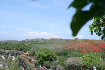 view of the uluwatu temple in Bali