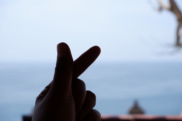 korean love symbol in the sky