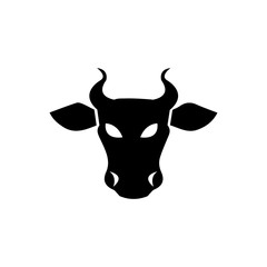 Bull Horn.Bull head Vector Icon Logo Template Illustration Design