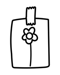 paper draw flower with adhesive tape