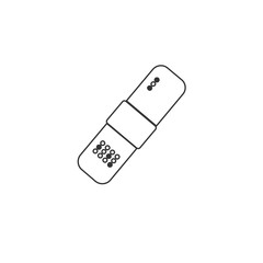 band aid icon vector solid grey