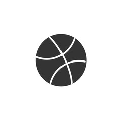 basketball icon vector solid grey